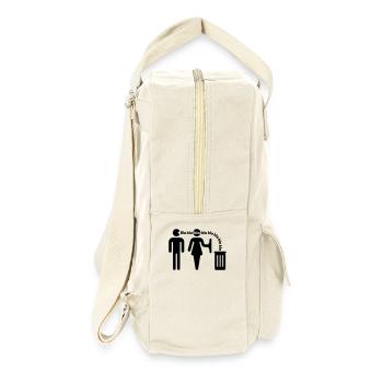 Bla bla bla (m/small) - Retro Rucksack - Naturweiß - Rechts
