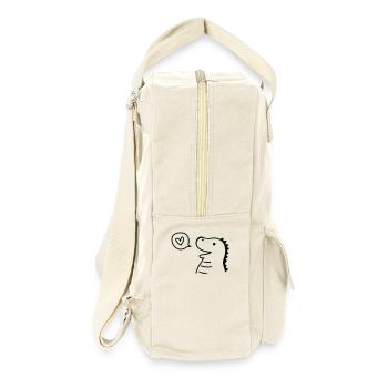 Cute Dino - Retro Rucksack - Naturweiß - Rechts