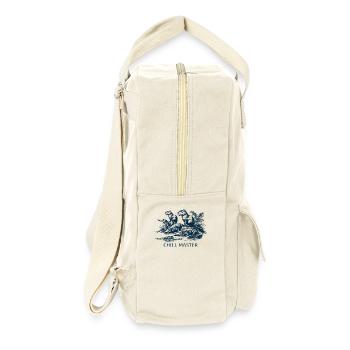 Chill Master - Capibara unter Crocodilen - Retro Rucksack - Naturweiß - Rechts