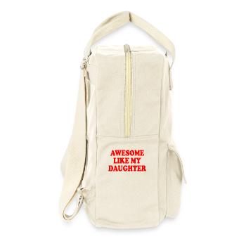 awesome like my daughter - Retro Rucksack - Naturweiß - Rechts