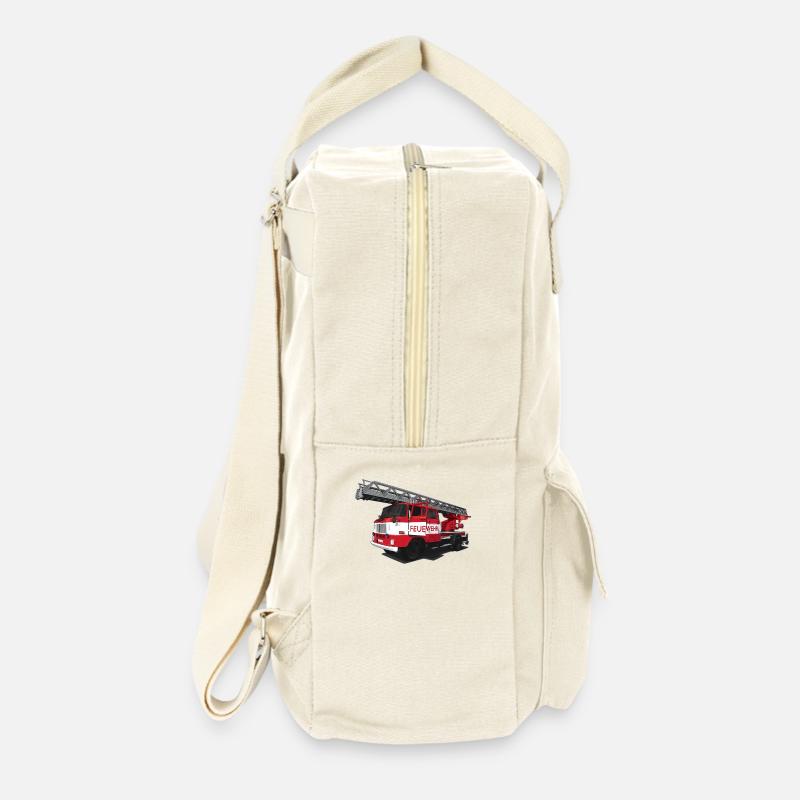 Feuerwehr // DDR // Illustration - Retro Rucksack - Naturweiß