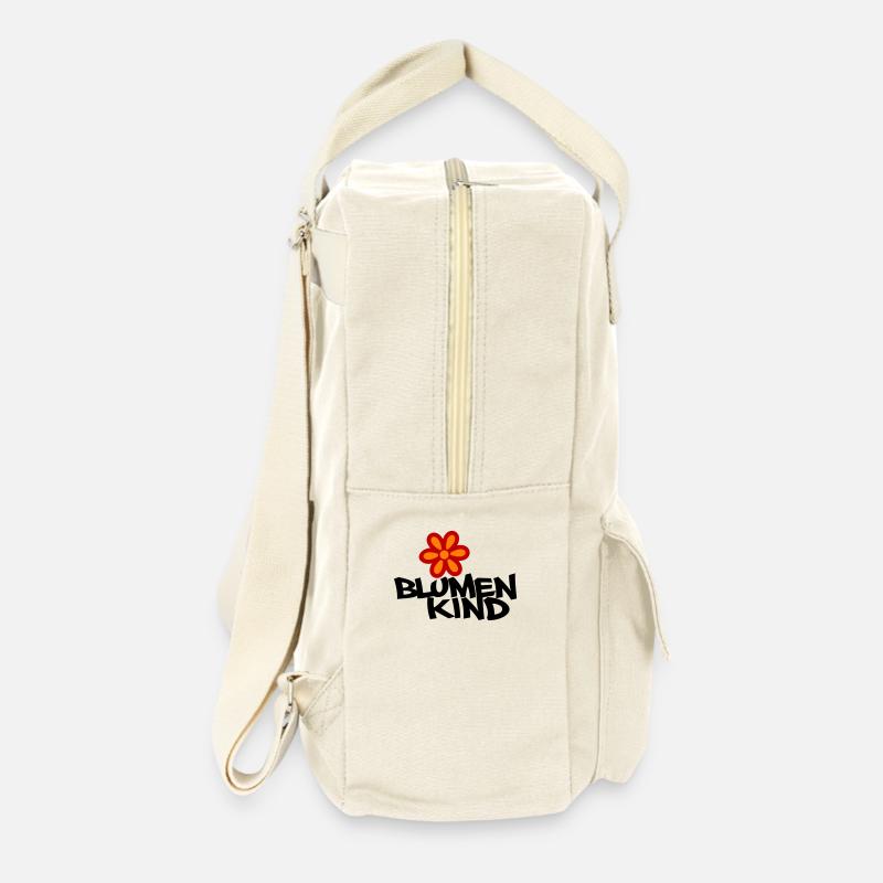 Blumenkind - Retro Rucksack - Naturweiß