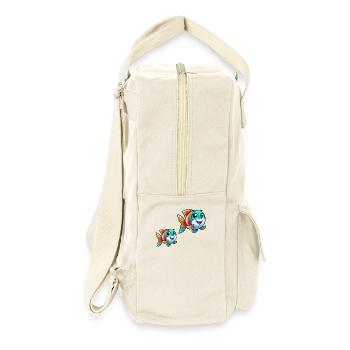 Bande dessinée de poisson - Sac à dos rétro - blanc naturel - Droite