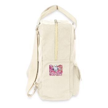 Boo verscheucht Brustkrebs - Retro Rucksack - Naturweiß - Rechts