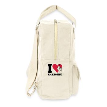I love kickboxing - Retro Rucksack - Naturweiß - Rechts