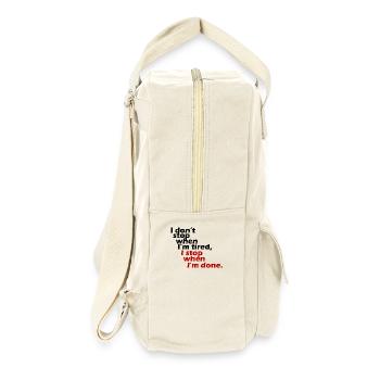 Je ne m'arrête pas d'entraînement motivation - Sac à dos rétro - blanc naturel - Droite
