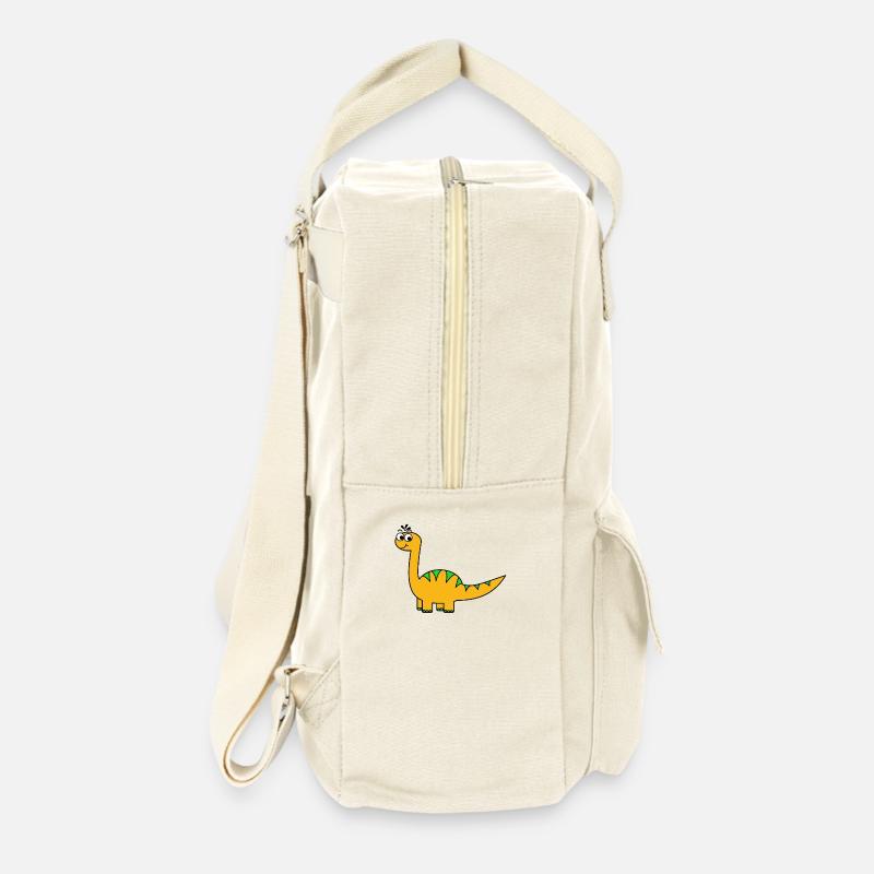 Dinosaurier - Retro Rucksack - Naturweiß
