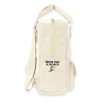 j'peux pas j'ai ski bleu - Sac à dos rétro - blanc naturel - Droite