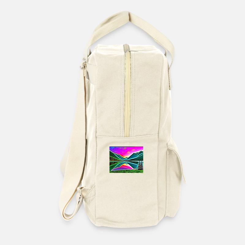 Morgentraum im Tal - Retro Rucksack - Naturweiß