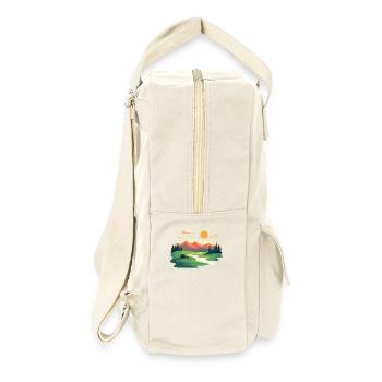 Picturesque mountain landscape combined in peace and nature - Retro Backpack - natural - Right