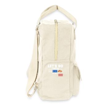 Lass uns taco gehen - Retro Rucksack - Naturweiß - Rechts