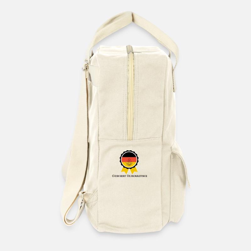Gesichert Demokratisch | Geschenkidee | Germany - Retro Rucksack - Naturweiß