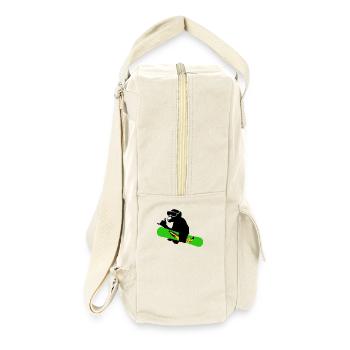 snowboard monkey - Retro Rucksack - Naturweiß - Rechts