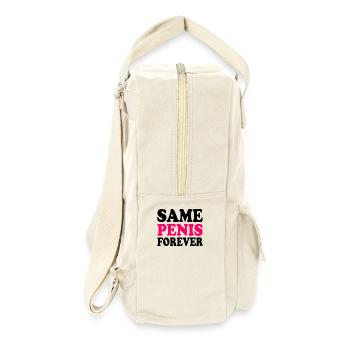 Same penis forever - Retro Rucksack - Naturweiß - Rechts