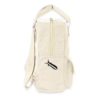 No War - Retro Rucksack - Naturweiß - Rechts