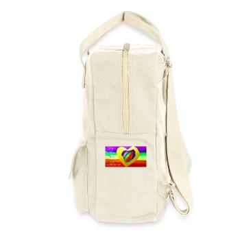Rainbow Heart - Retro Backpack - natural - Left