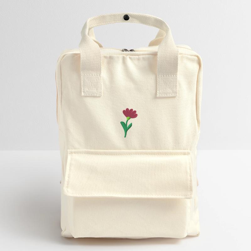 Fleur brodée Sac à dos rétro