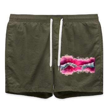 Modern Art Michelangelo - Swim Trunks - olive - Front