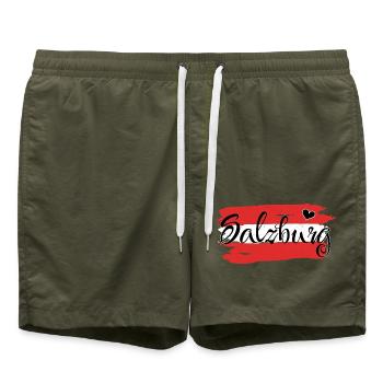 Drapeau Autriche Salzbourg - Short de bain - vert olive - Devant