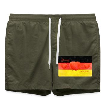 Allemagne Coquelicot Allemagne Drapeau - Short de bain - vert olive - Devant