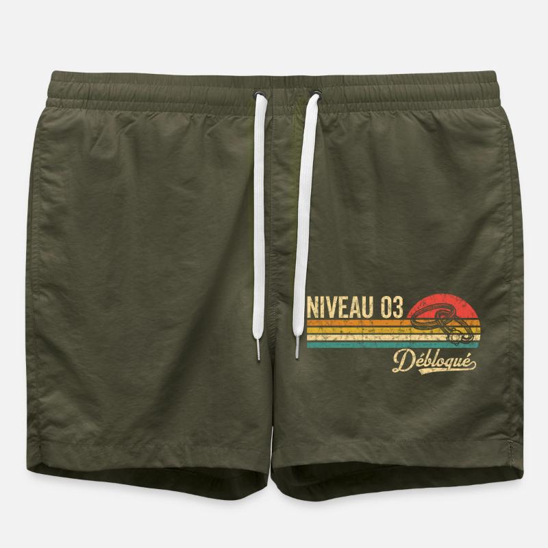 3 Ans de Mariage Noce de Froment Niveau 3 Débloqué - Short de bain - vert olive