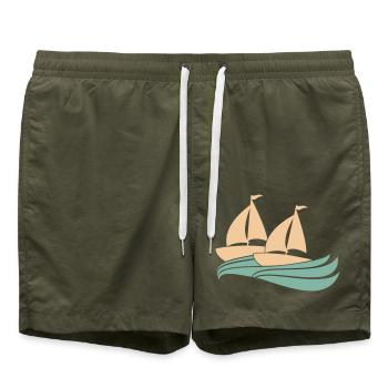 Two Ships Team Regatta Sailing Competition Regatta - Swim Trunks - olive - Front