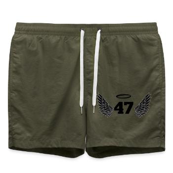 Numéro 47 ange - 47e anniversaire ailes - Short de bain - vert olive - Devant