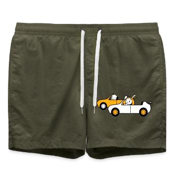 Bunny Bird Chick 2 Voiture Conduire Équipe Deux Amis - Short de bain - vert olive - Devant