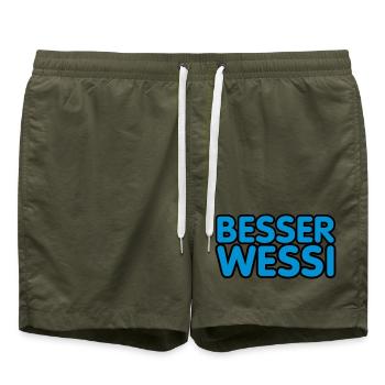 Besserwessi | Wessi | Westen - Swim Trunks - olive - Front