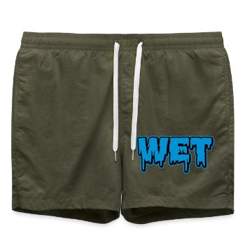 Wet | feucht | nass | Slime - Swim Trunks - olive - Front