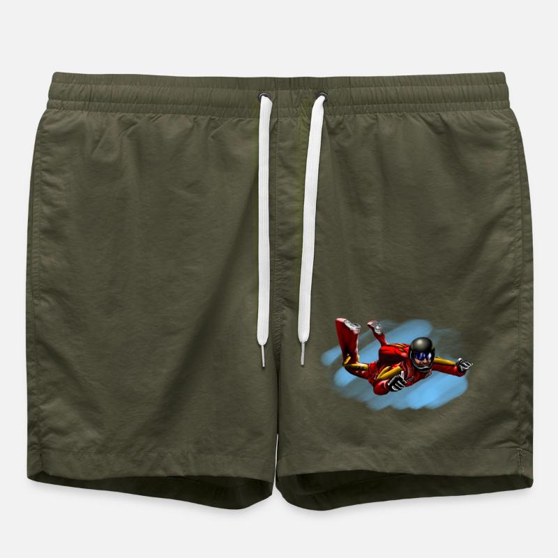 skydiver - Swim Trunks - olive
