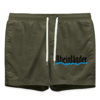 Rheinländer - Die Leute vom Rhein - Badeshorts - Olive - Vorne