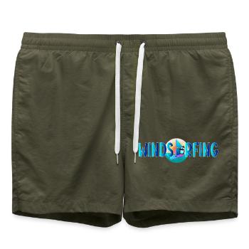 Windsurfing Penguin - Badeshorts - Olive - Vorne