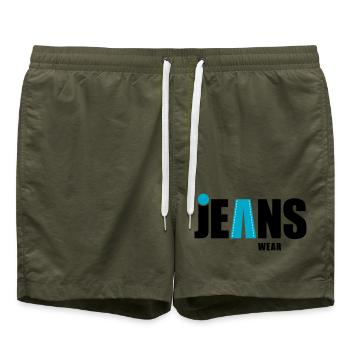 Porter en jean avec un point - Short de bain - vert olive - Devant