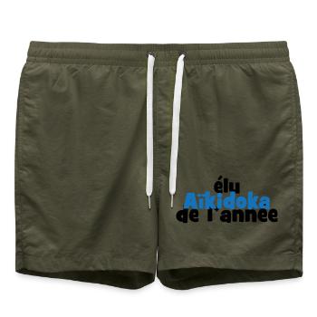 Aikido – Kampfsport – Aikido - Badeshorts - Olive - Vorne