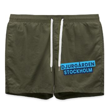 Djurgården Stockholm Text Block - Swim Trunks - olive - Front