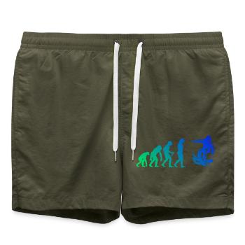 A motif just for snowboarding - Swim Trunks - olive - Front