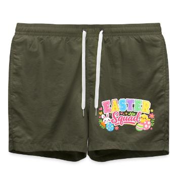 Easter Squad Colorful Eggs Chick - Swim Trunks - olive - Front