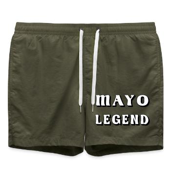 Mayo Legend – County Mayo Design - Swim Trunks - olive - Front