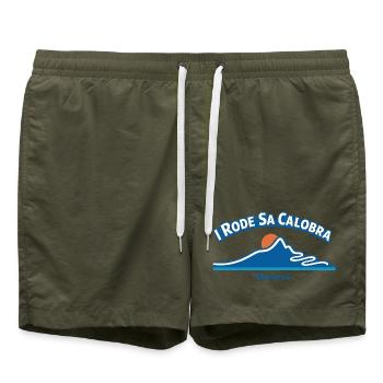 I Rode Sa Calobra Mallorca Cycling Elevation - Badeshorts - Olive - Vorne