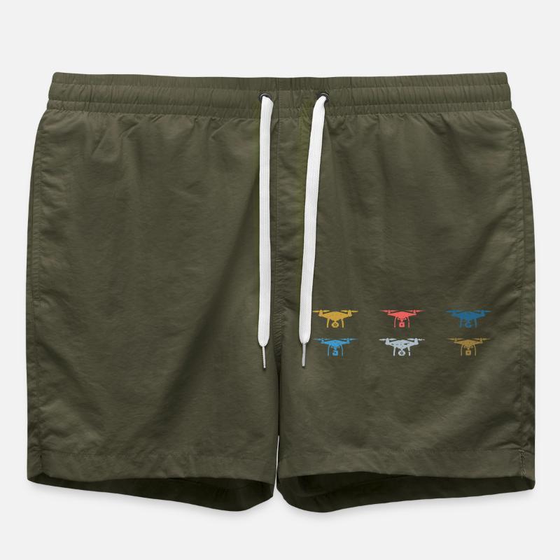 Heartbeat Drone Drones - Swim Trunks - olive