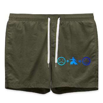 The Aikido students and Aikido fit together - Swim Trunks - olive - Front
