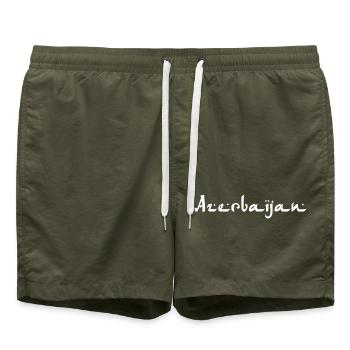Azerbaijan Aserbaidschan - Swim Trunks - olive - Front