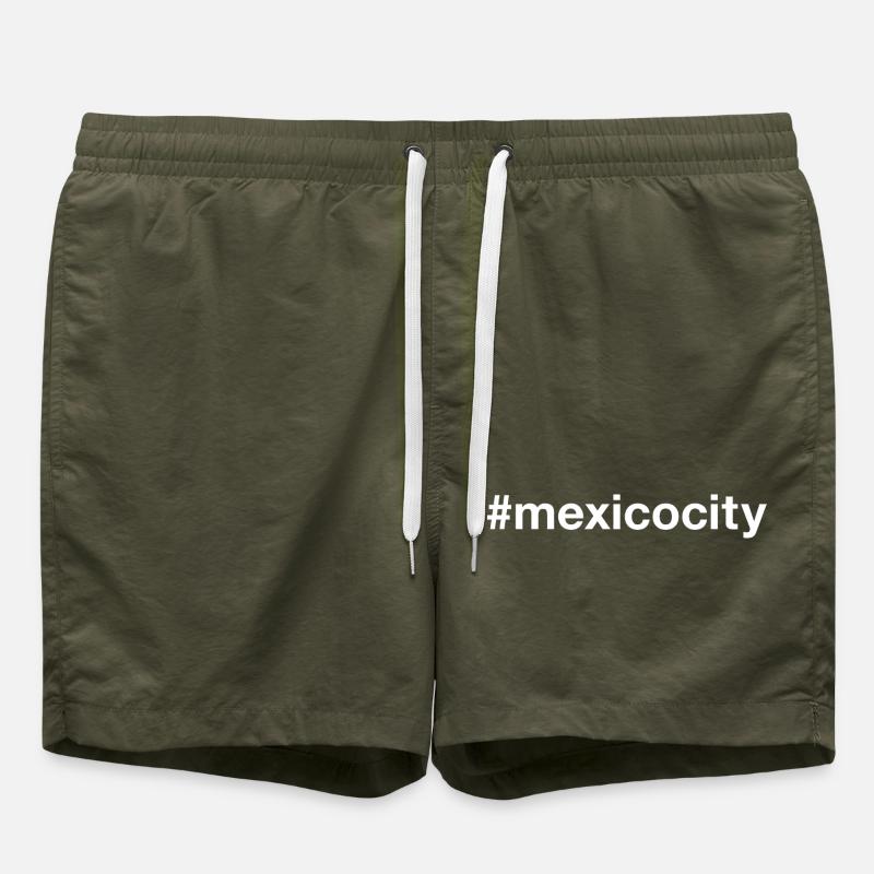 Mexico City, Mexico - Swim Trunks - olive