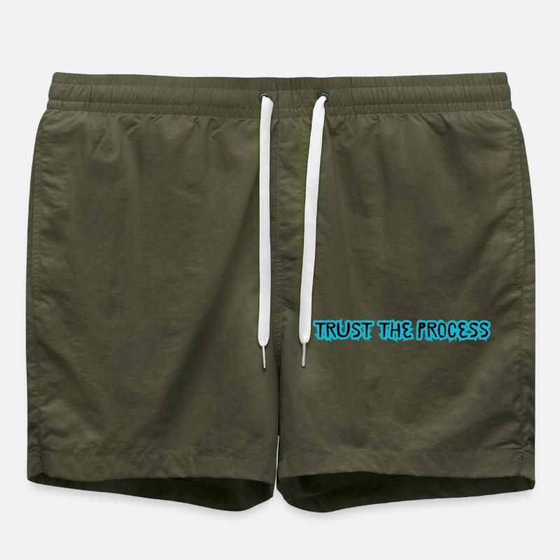TRUST THE PROCESS design - Swim Trunks - olive