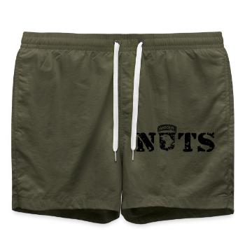 AVM Bastogne NUTS Battle Bulge Battered Bastards - Badeshorts - Olive - Vorne