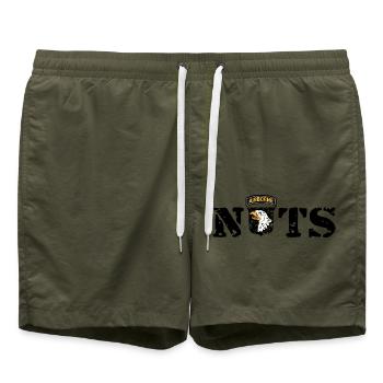 AVM Bastogne NUTS Battle Bulge Battered Bastards - Badeshorts - Olive - Vorne