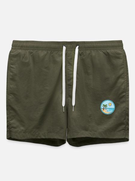 Sonneninsel am Sandstrand - Badeshorts - Olive