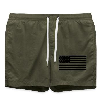 Drapeau tactique États-Unis/États-Unis - Short de bain - vert olive - Devant