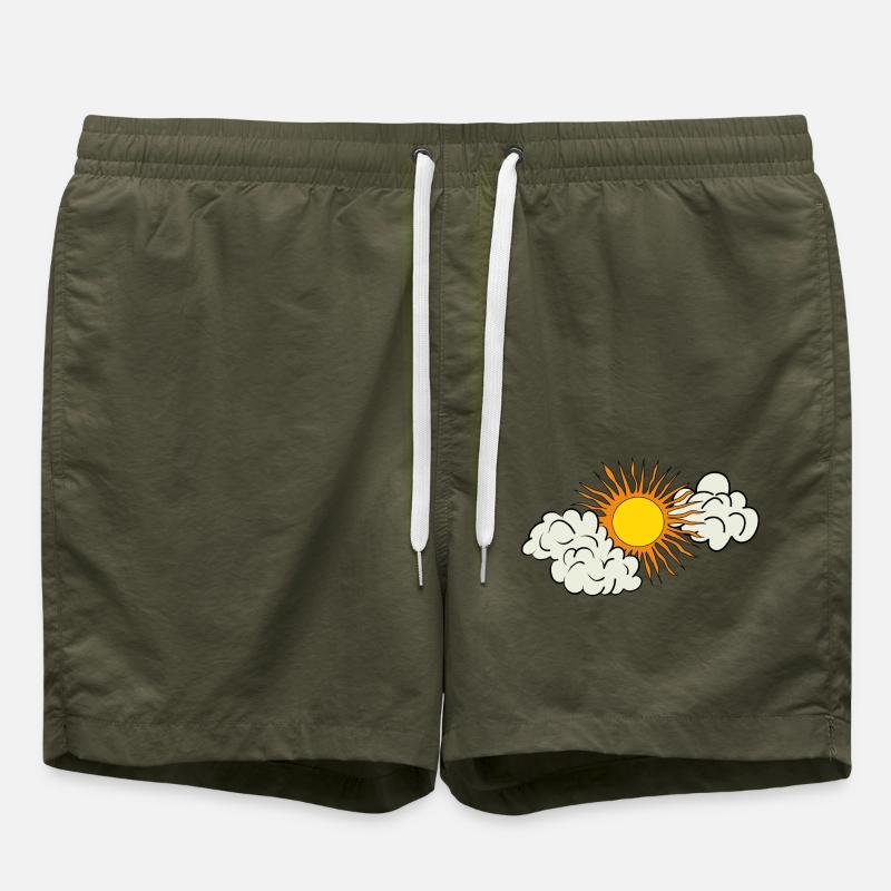Nuages de soleil Retrostyle - Short de bain - vert olive